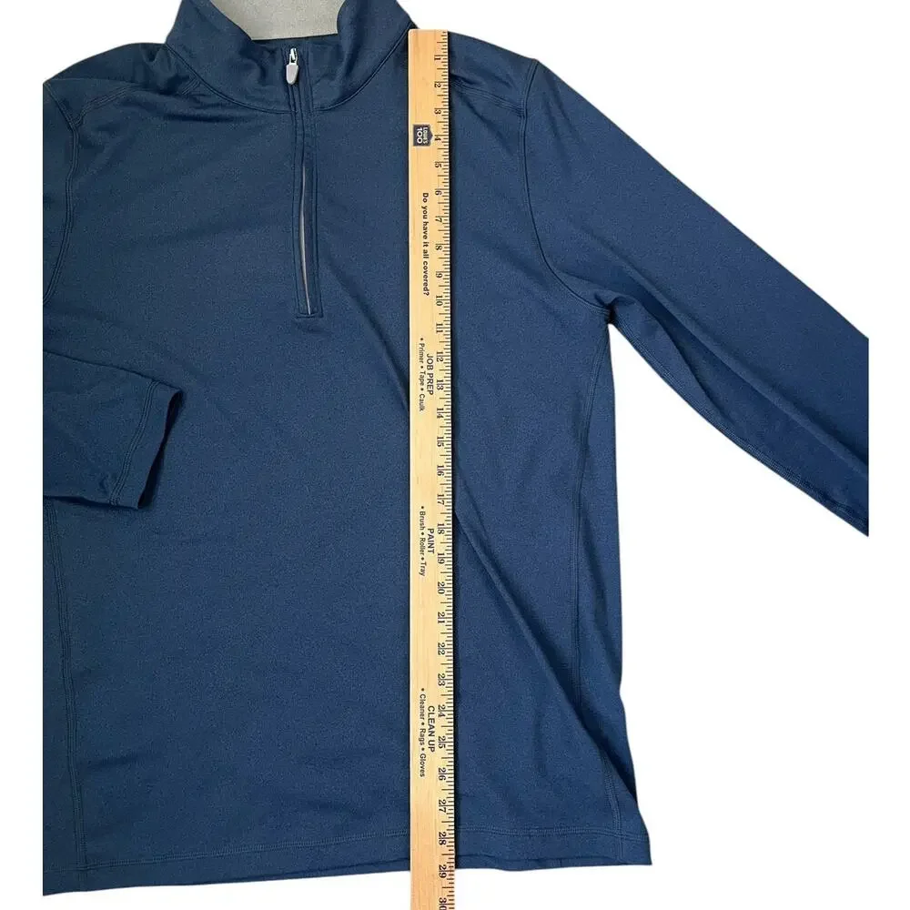 Brooks Brothers Performance Pullover Long Sleeve Preppy Navy Office Mens Large